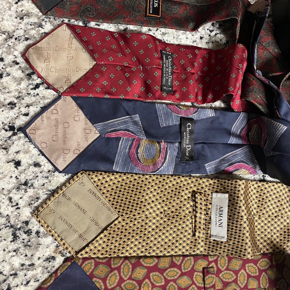 5-Designer Ties- Burberry’s, Armani, DIOR, Neiman